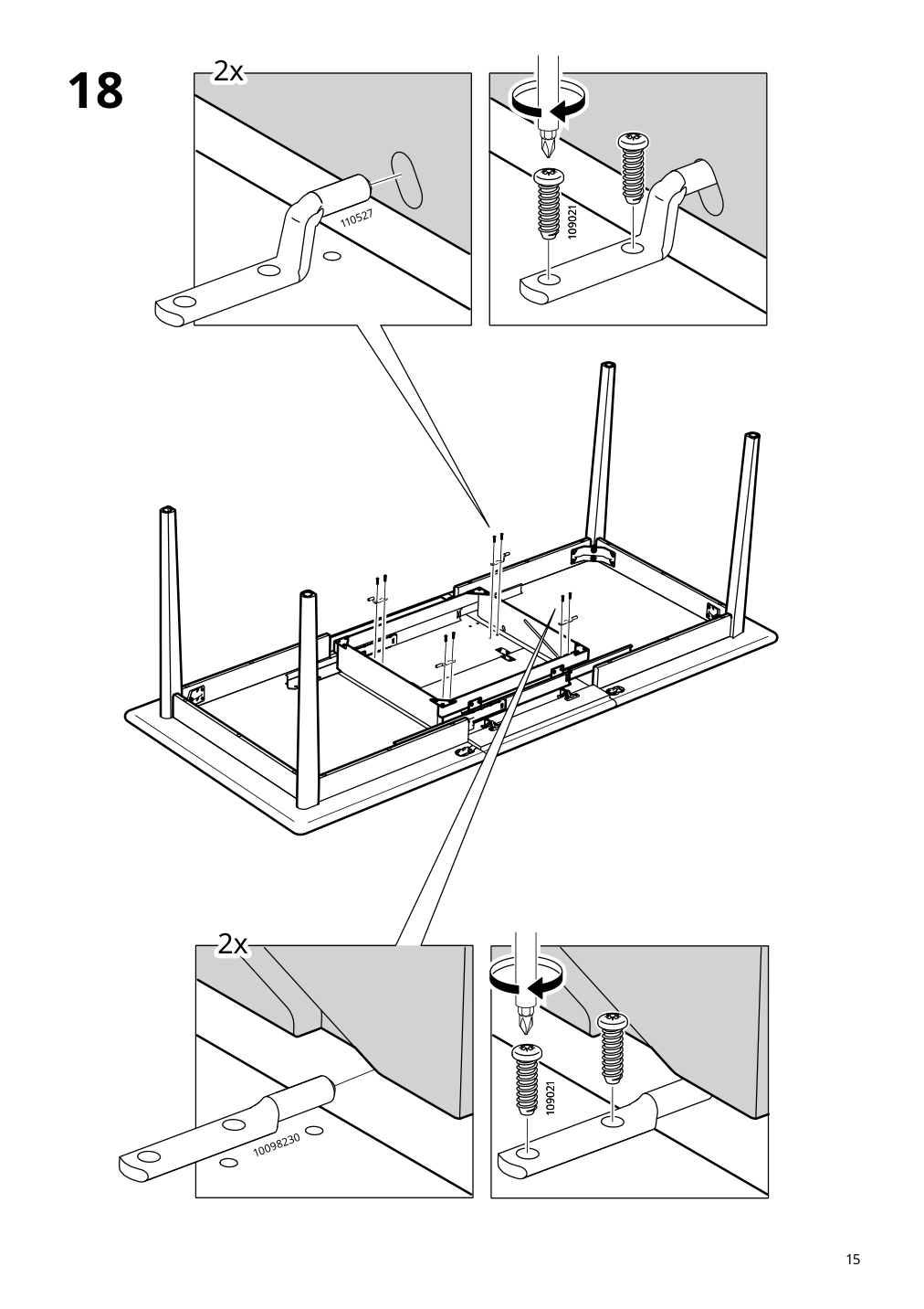 Assembly instructions for IKEA Skansnaes extendable table brown beech veneer | Page 15 - IKEA SKANSNÄS / SKANSNÄS table and 4 chairs 595.615.98