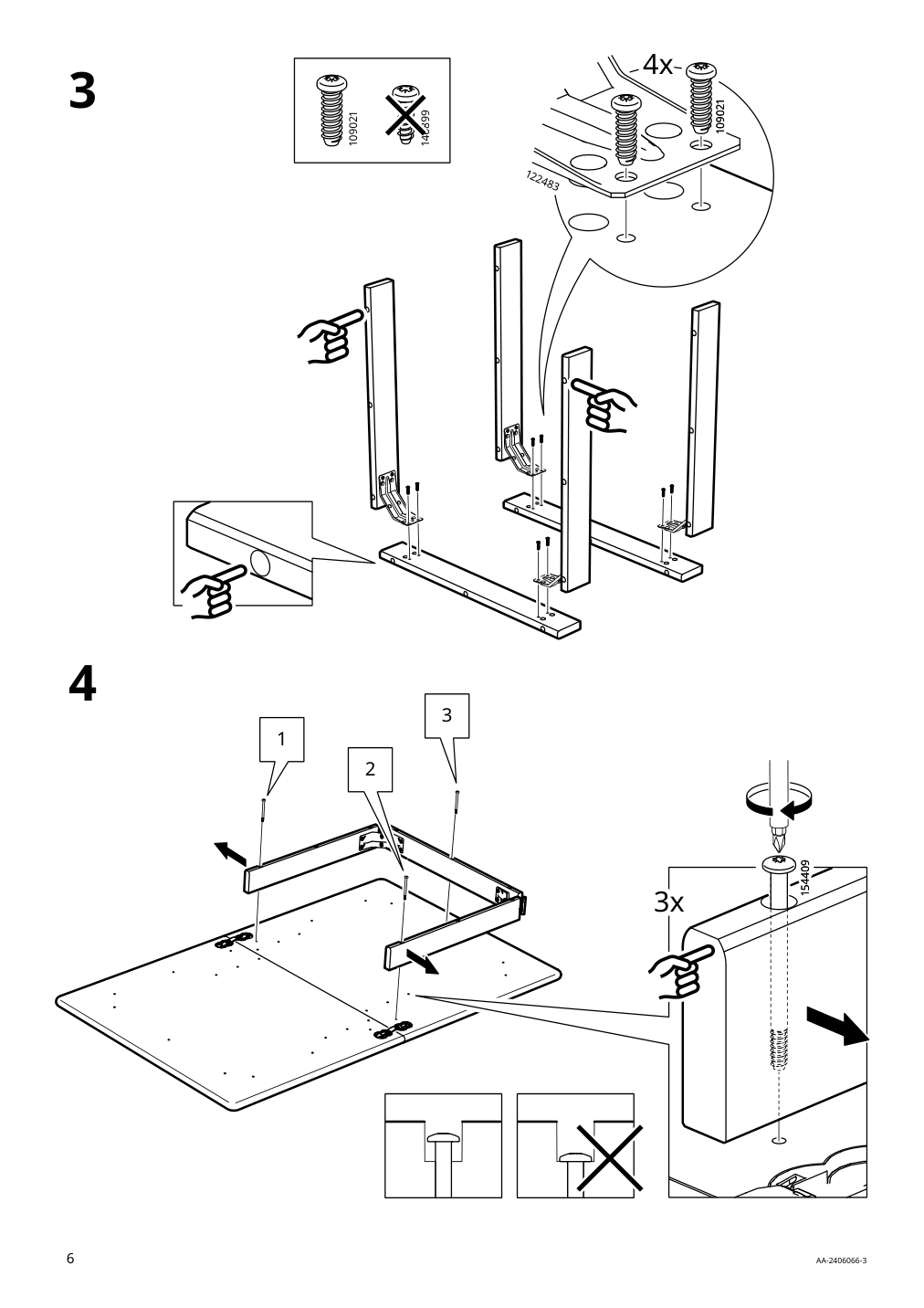 Assembly instructions for IKEA Skansnaes extendable table brown beech veneer | Page 6 - IKEA SKANSNÄS / SKANSNÄS table and 4 chairs 595.615.98