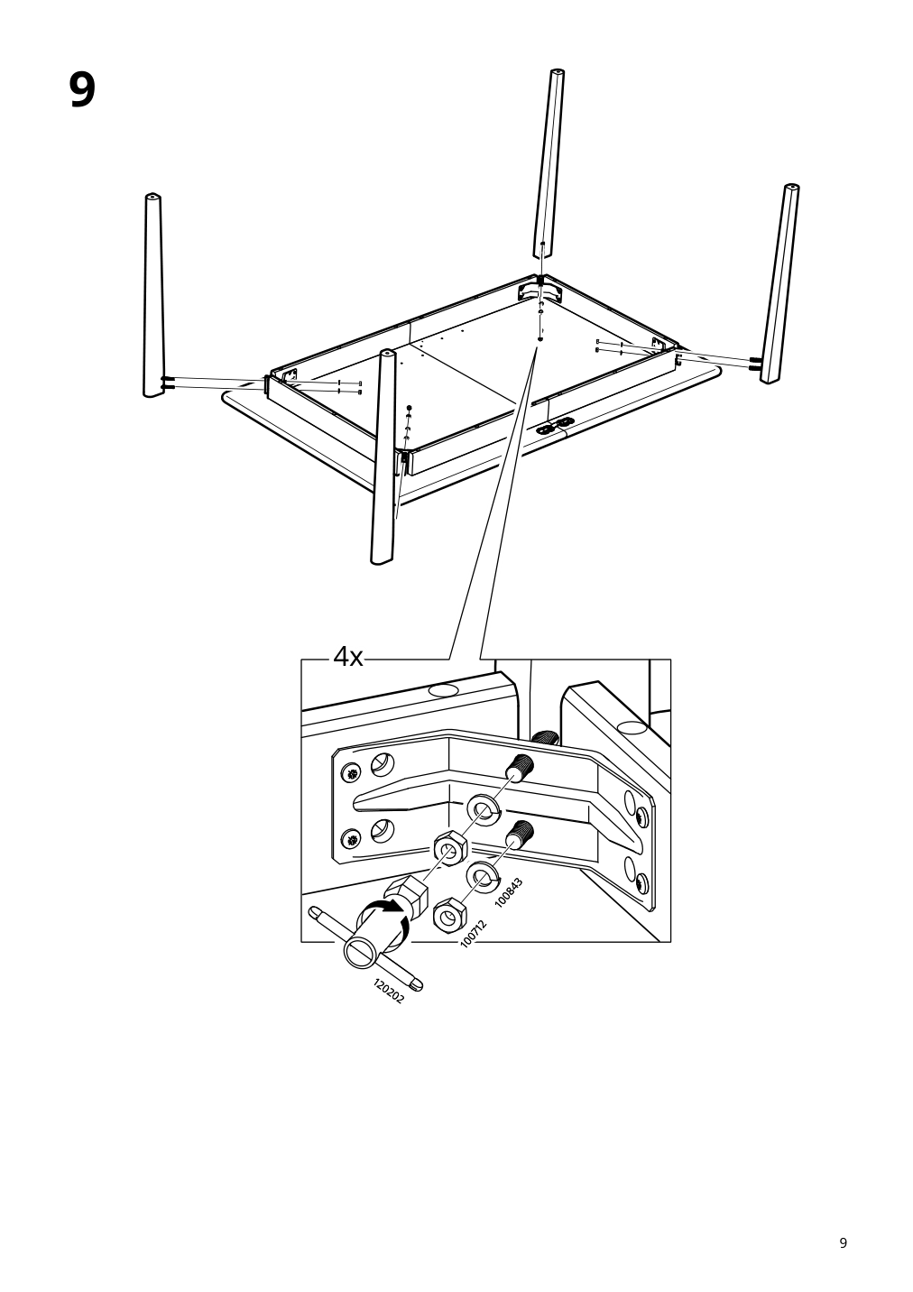 Assembly instructions for IKEA Skansnaes extendable table brown beech veneer | Page 9 - IKEA SKANSNÄS / SKANSNÄS table and 4 chairs 595.615.98