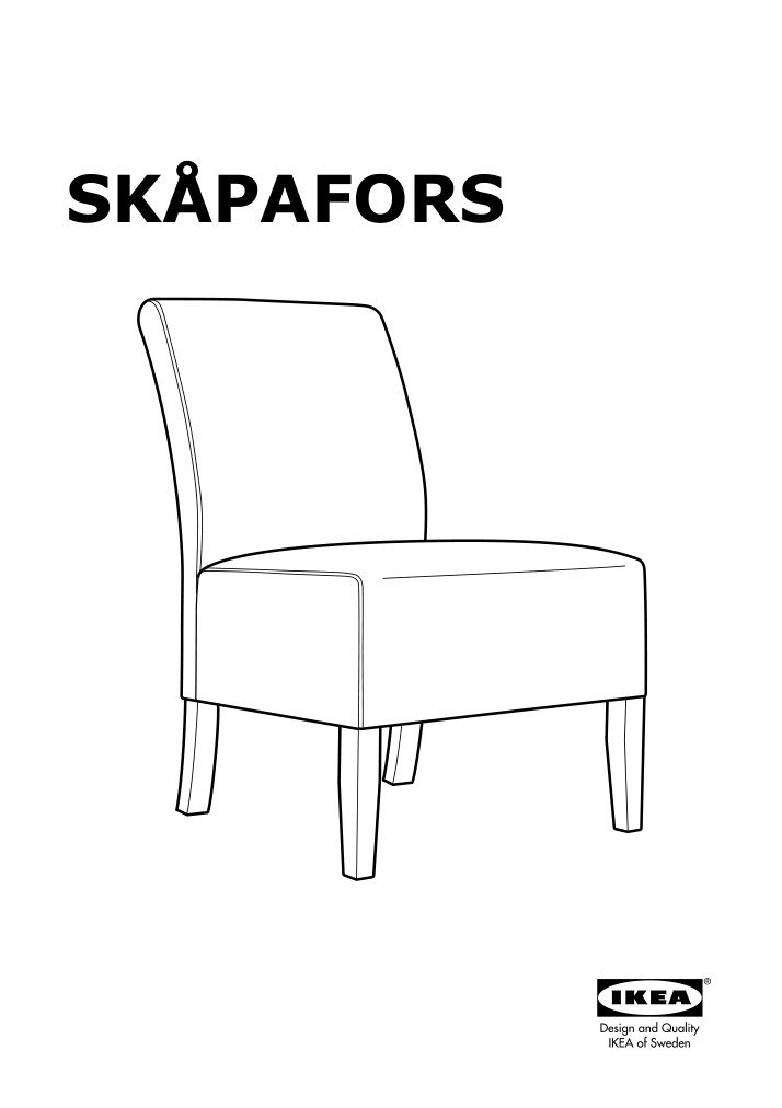 Assembly instructions for IKEA Skapafors chair viarp beige brown | Page 1 - IKEA SKÅPAFORS chair 105.050.28