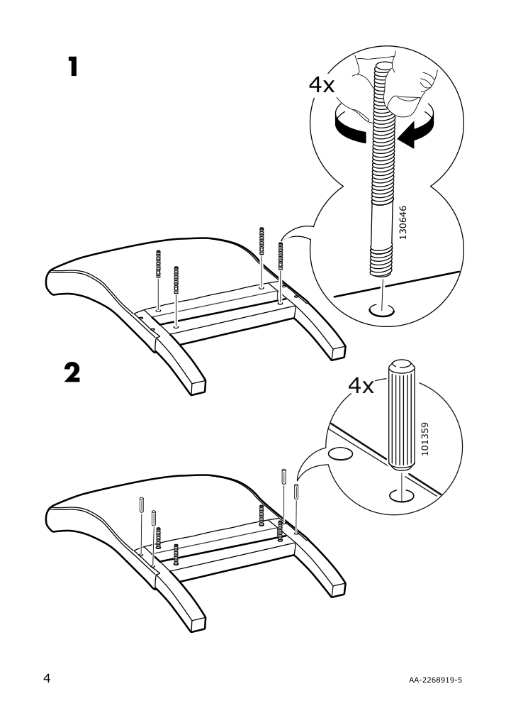 Assembly instructions for IKEA Skapafors chair viarp beige brown | Page 4 - IKEA SKÅPAFORS chair 105.050.28