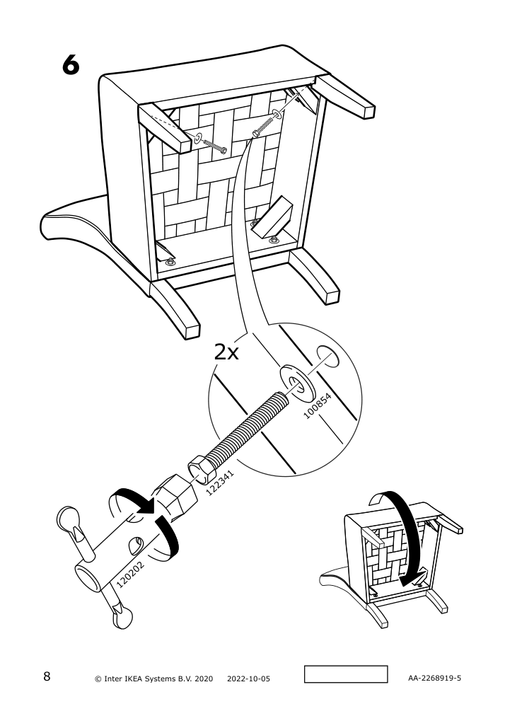 Assembly instructions for IKEA Skapafors chair viarp beige brown | Page 8 - IKEA SKÅPAFORS chair 105.050.28