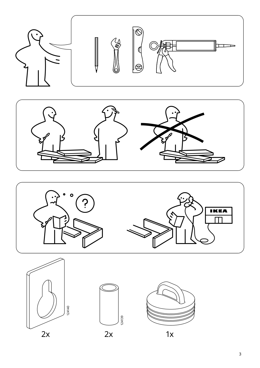 Assembly instructions for IKEA Skatsjoen sink | Page 3 - IKEA LILLTJÄRN / SKATSJÖN Bathroom vanity with 2 doors 795.465.59