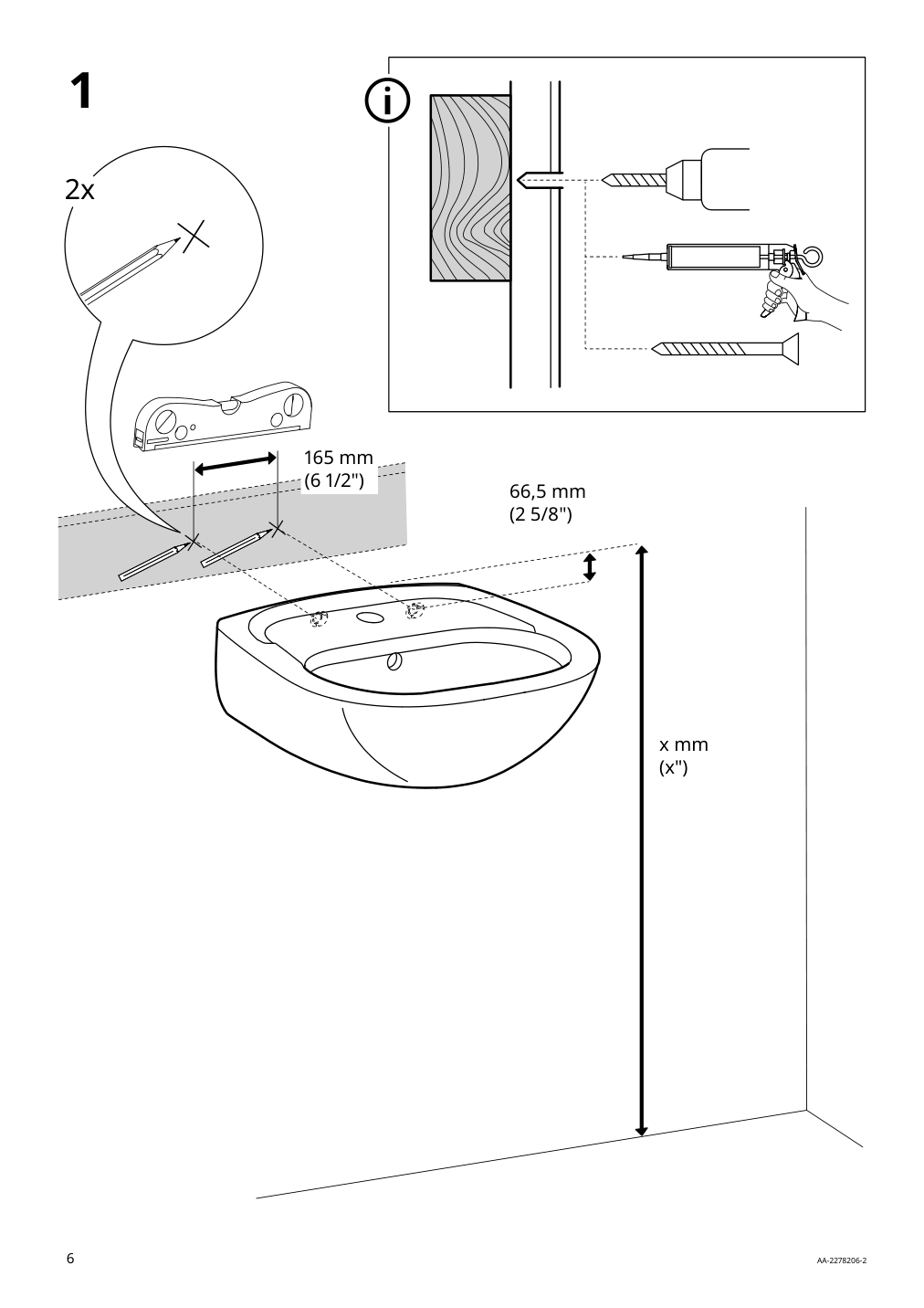 Assembly instructions for IKEA Skatsjoen sink | Page 6 - IKEA LILLTJÄRN / SKATSJÖN Bathroom vanity with 2 doors 795.465.59