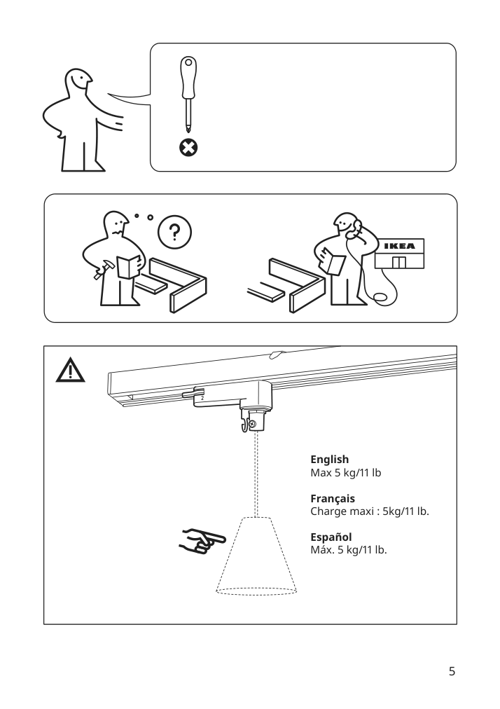 Assembly instructions for IKEA Skeninge pendant connector white | Page 5 - IKEA SKENINGE pendant connector 403.164.70