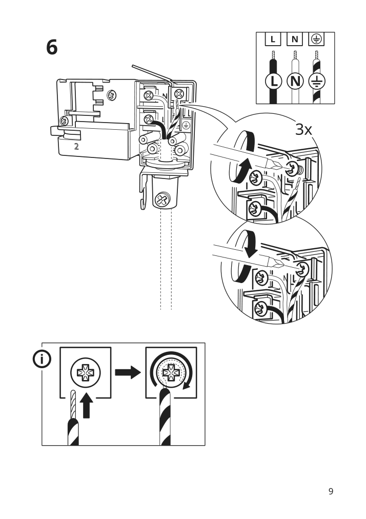 Assembly instructions for IKEA Skeninge pendant connector white | Page 9 - IKEA SKENINGE pendant connector 403.164.70