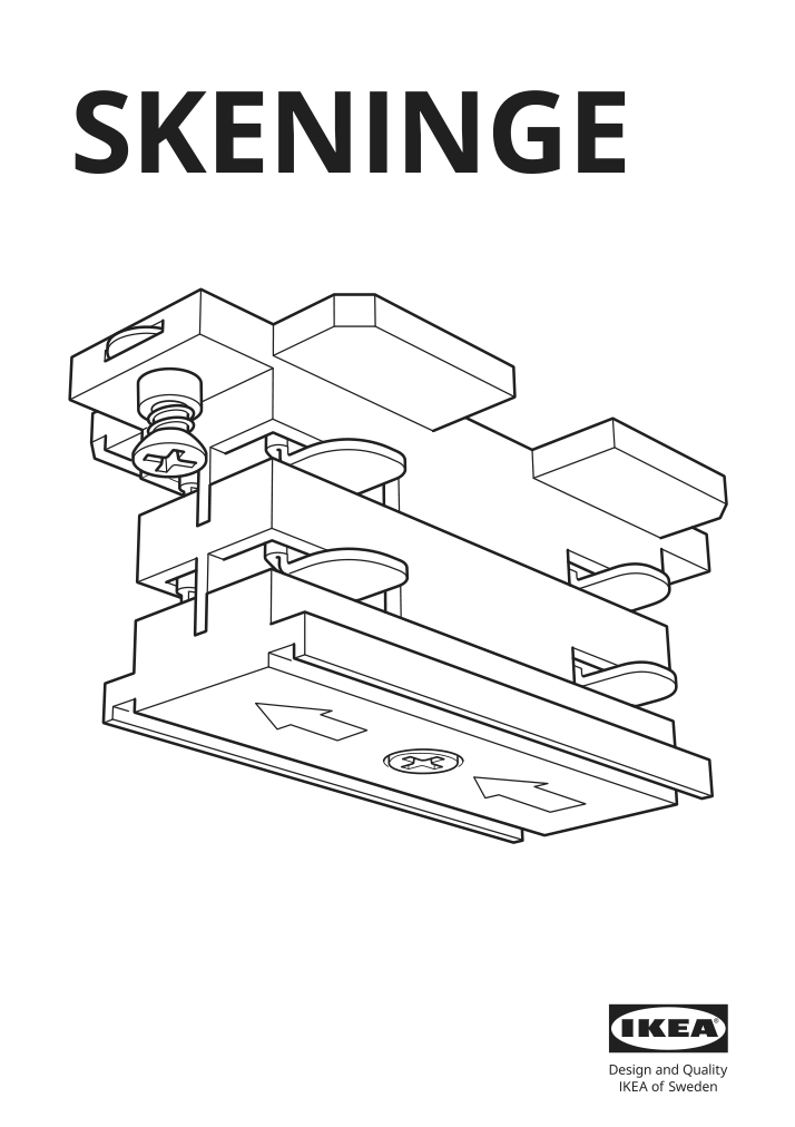 Assembly instructions for IKEA Skeninge straight connector white | Page 1 - IKEA SKENINGE straight connector 603.164.93