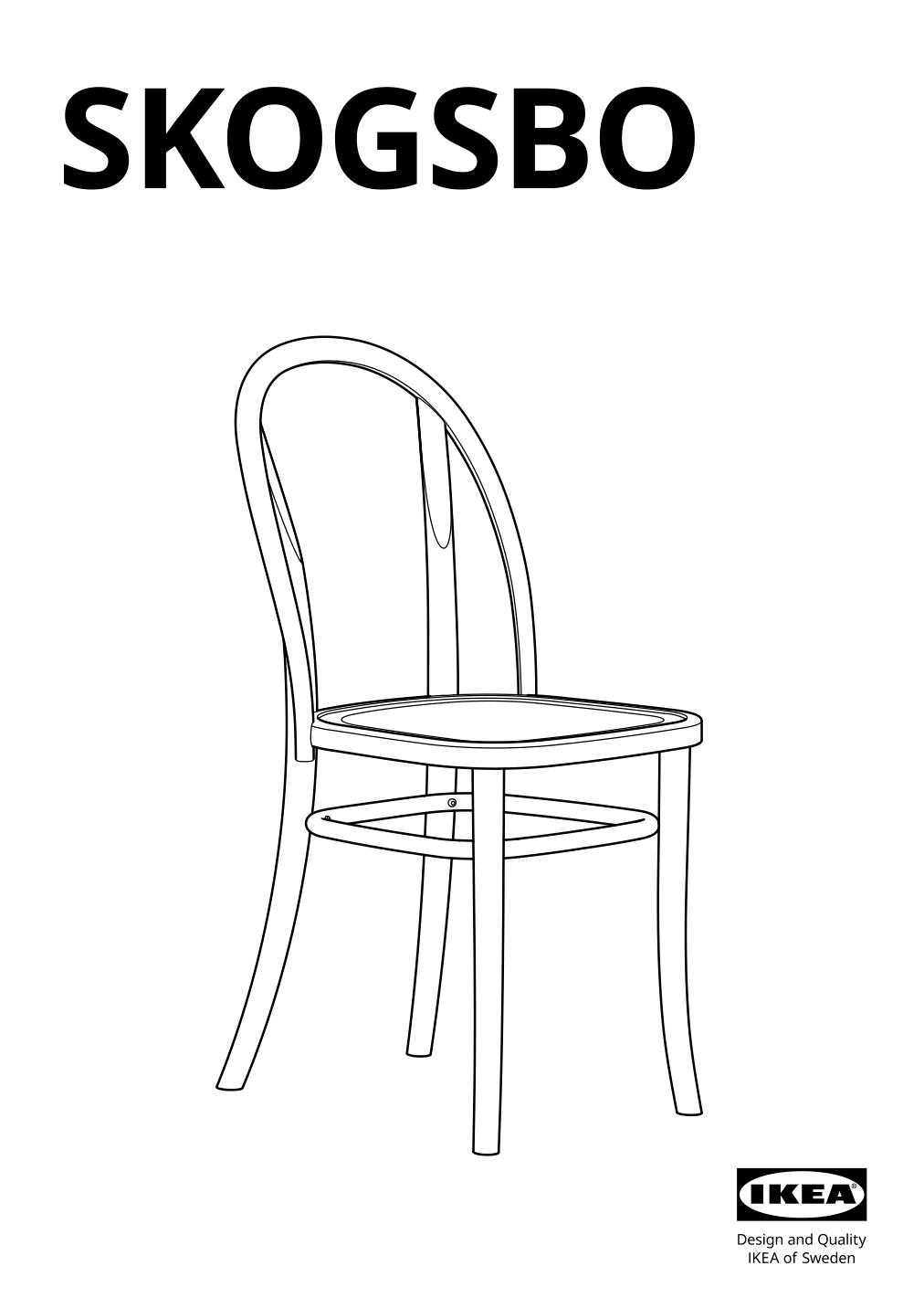 Assembly instructions for IKEA Skogsbo chair dark brown | Page 1 - IKEA NORDVIKEN / SKOGSBO table and 6 chairs 295.151.07