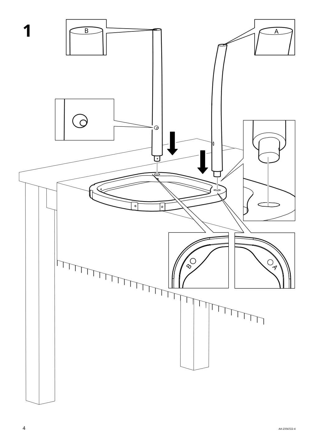 Assembly instructions for IKEA Skogsbo chair dark brown | Page 4 - IKEA NORDVIKEN / SKOGSBO table and 4 chairs 995.282.10