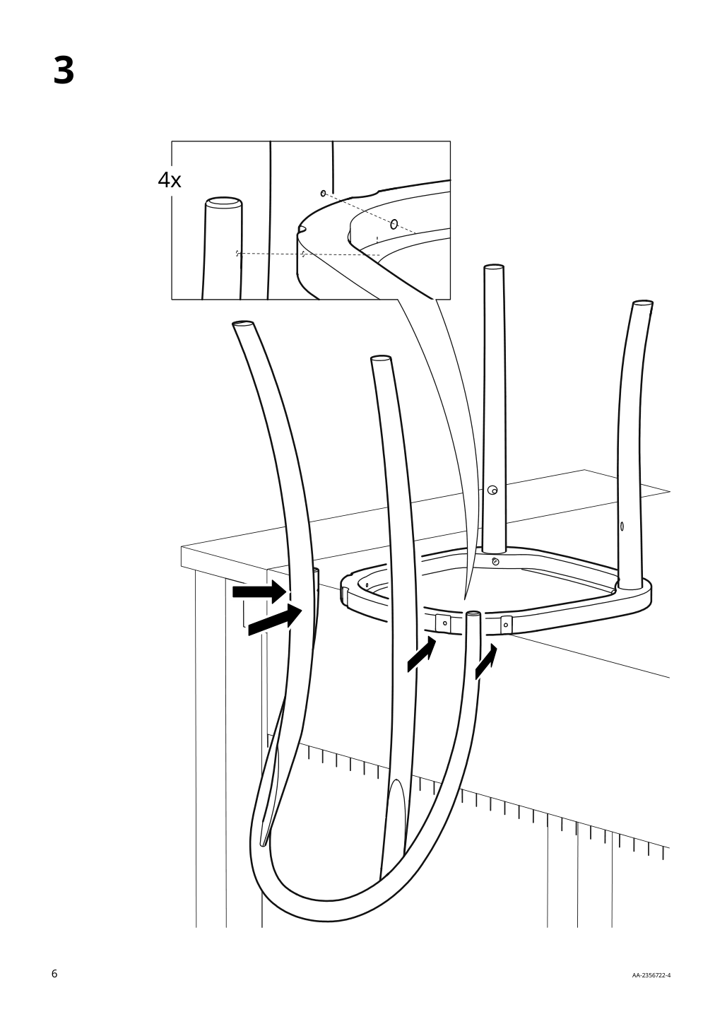 Assembly instructions for IKEA Skogsbo chair dark brown | Page 6 - IKEA NORDVIKEN / SKOGSBO table and 4 chairs 995.282.10