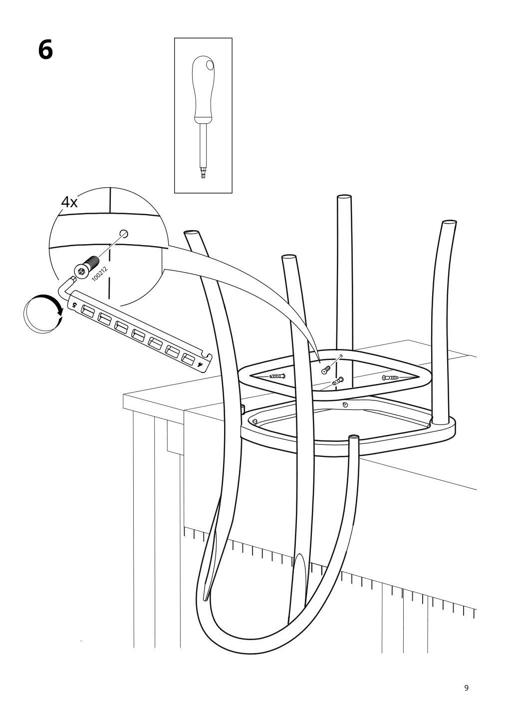 Assembly instructions for IKEA Skogsbo chair dark brown | Page 9 - IKEA NORDVIKEN / SKOGSBO table and 4 chairs 595.282.07