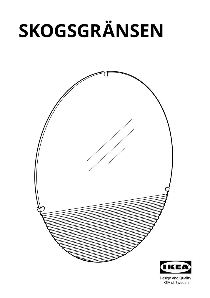 Assembly instructions for IKEA Skogsgraensen decorative mirror copper color | Page 1 - IKEA SKOGSGRÄNSEN decorative mirror 505.380.79