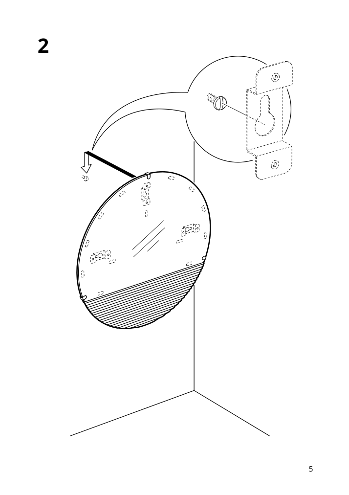 Assembly instructions for IKEA Skogsgraensen decorative mirror copper color | Page 5 - IKEA SKOGSGRÄNSEN decorative mirror 505.380.79