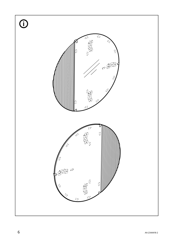 Assembly instructions for IKEA Skogsgraensen decorative mirror copper color | Page 6 - IKEA SKOGSGRÄNSEN decorative mirror 505.380.79