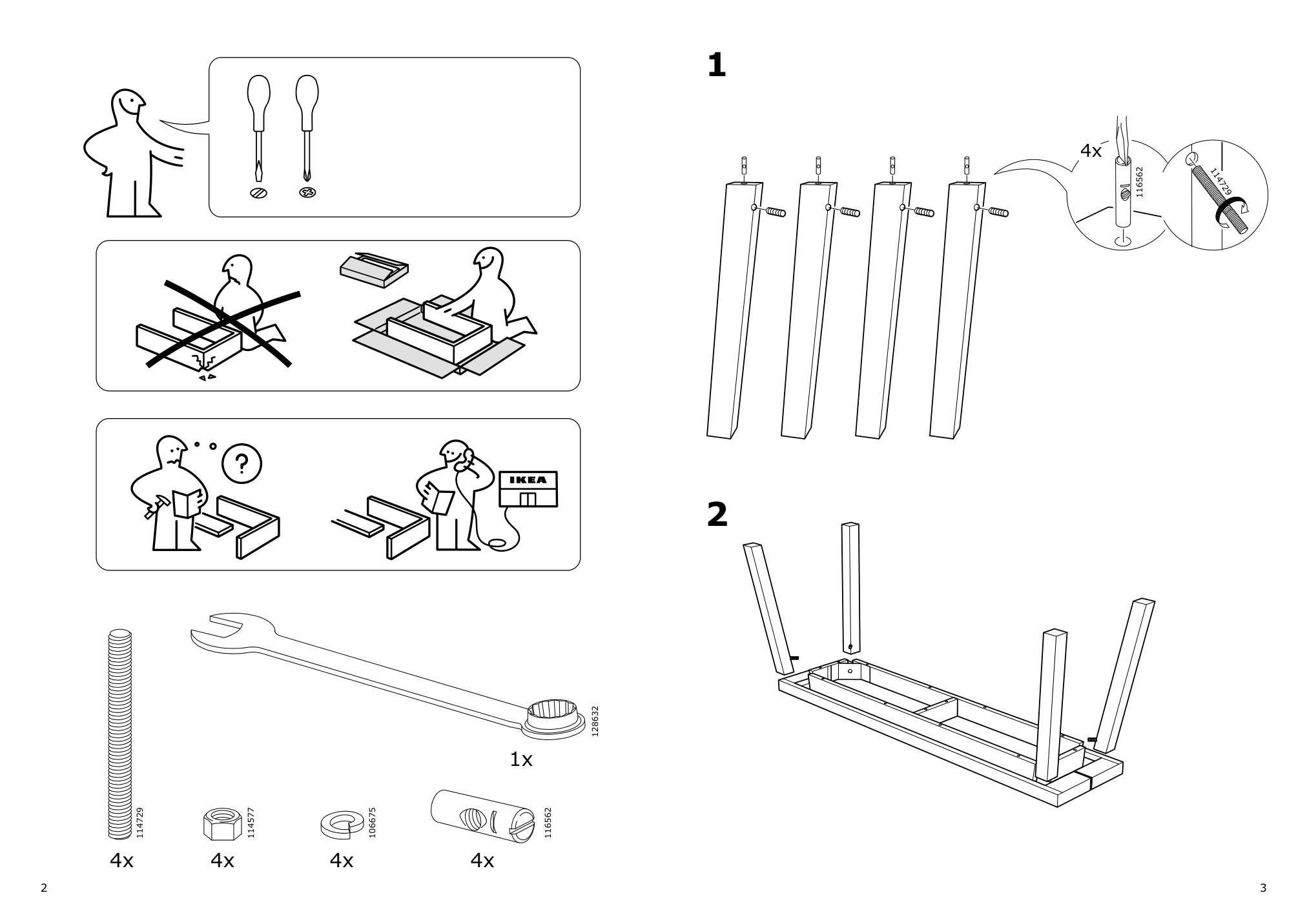 Assembly instructions for IKEA Skogsta bench acacia | Page 2 - IKEA SKOGSTA bench 302.979.57