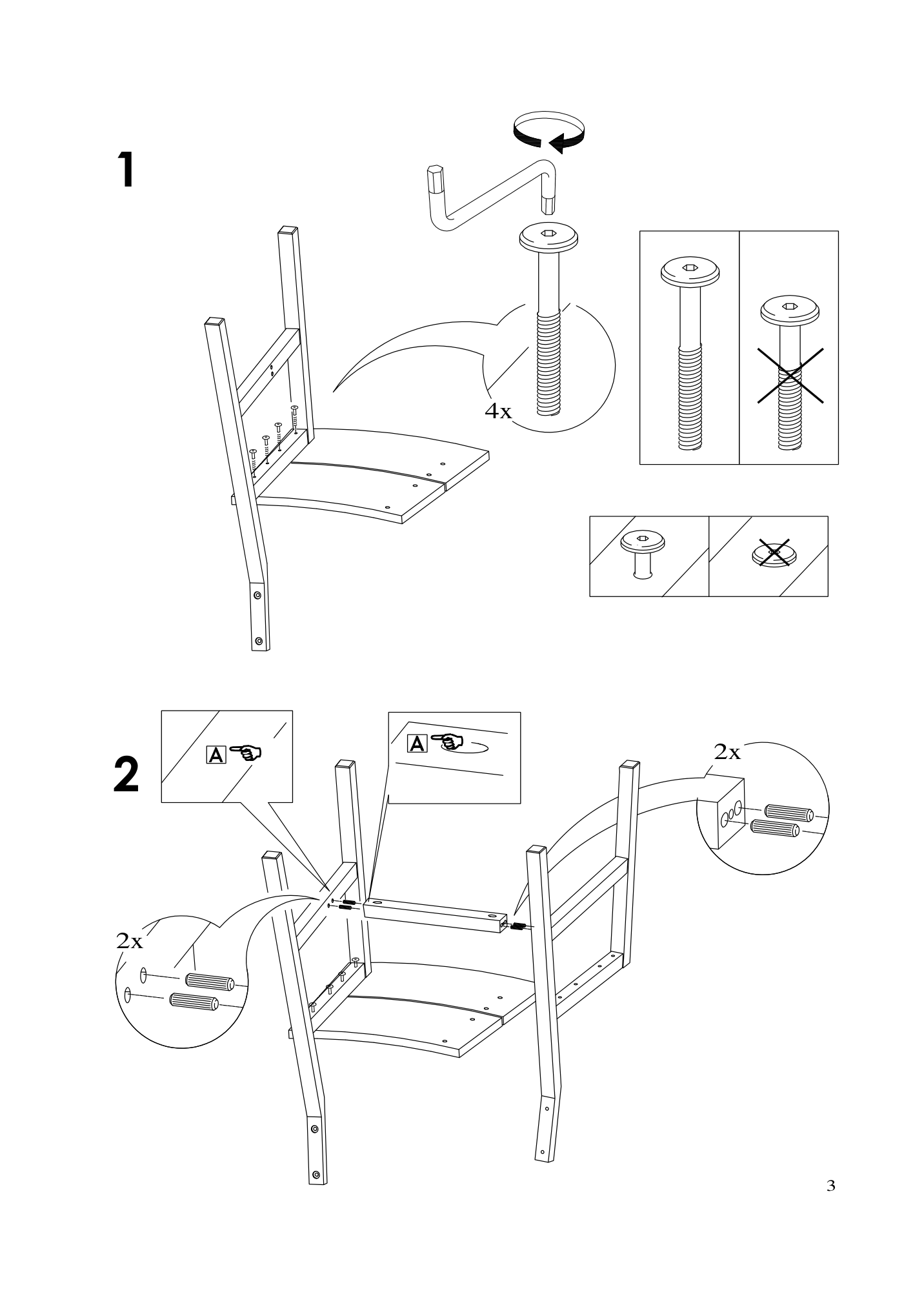 Assembly instructions for IKEA Skogsta chair acacia | Page 3 - IKEA SKOGSTA chair 903.054.26