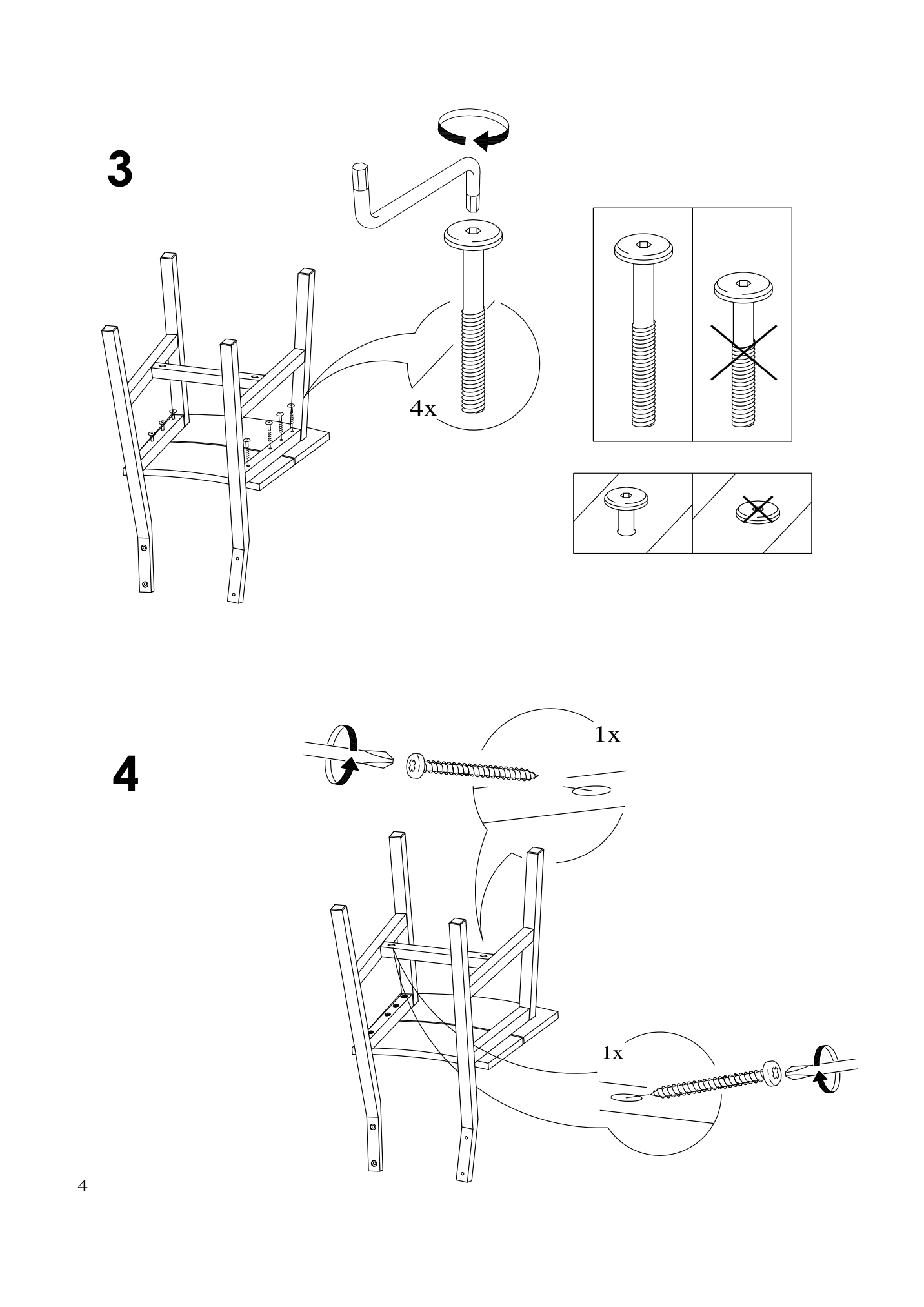 Assembly instructions for IKEA Skogsta chair acacia | Page 4 - IKEA SKOGSTA chair 903.054.26