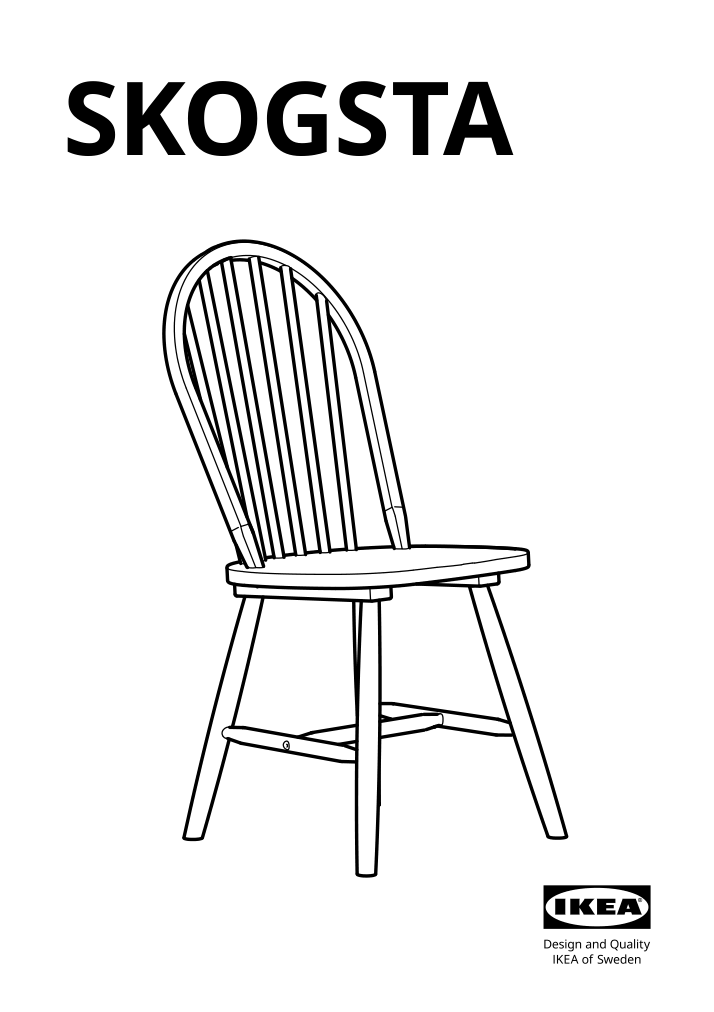 Assembly instructions for IKEA Skogsta chair acacia | Page 1 - IKEA DANDERYD / SKOGSTA table and 4 chairs 095.451.91