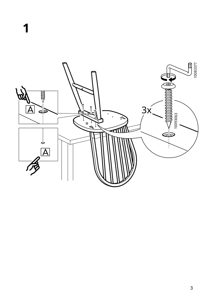 Assembly instructions for IKEA Skogsta chair acacia | Page 3 - IKEA DANDERYD / SKOGSTA table and 4 chairs 095.451.91