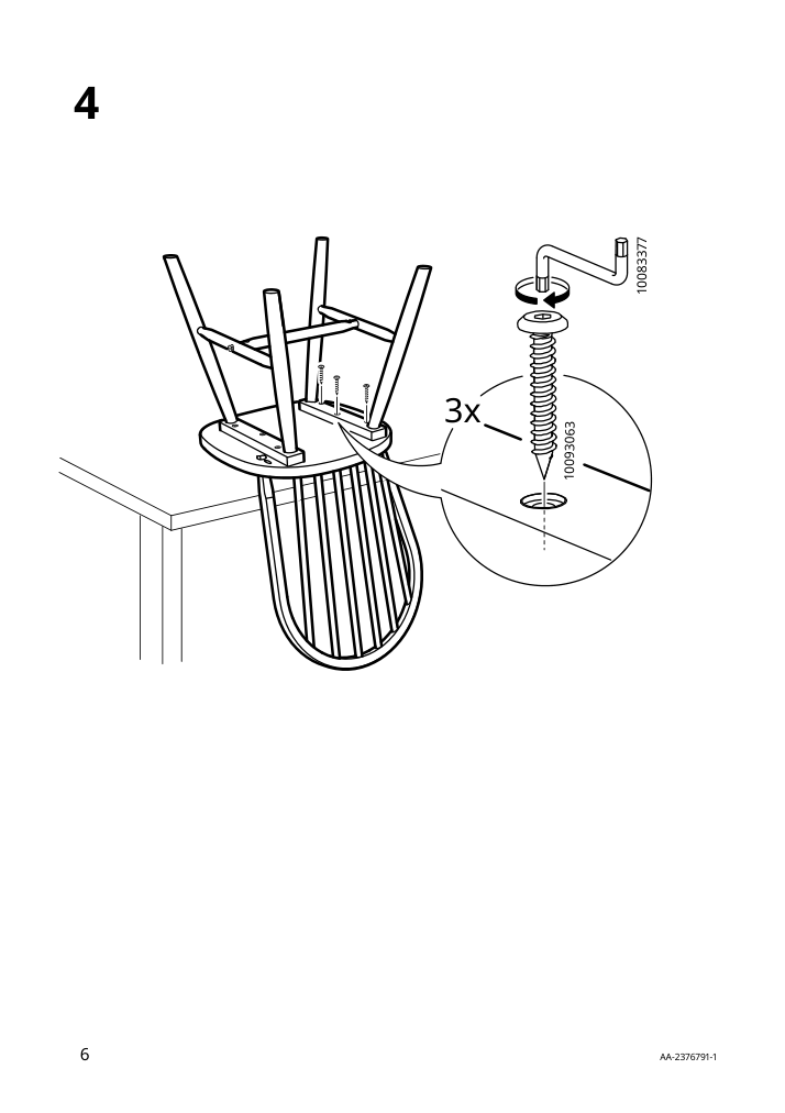 Assembly instructions for IKEA Skogsta chair acacia | Page 6 - IKEA DANDERYD / SKOGSTA table and 4 chairs 095.451.91