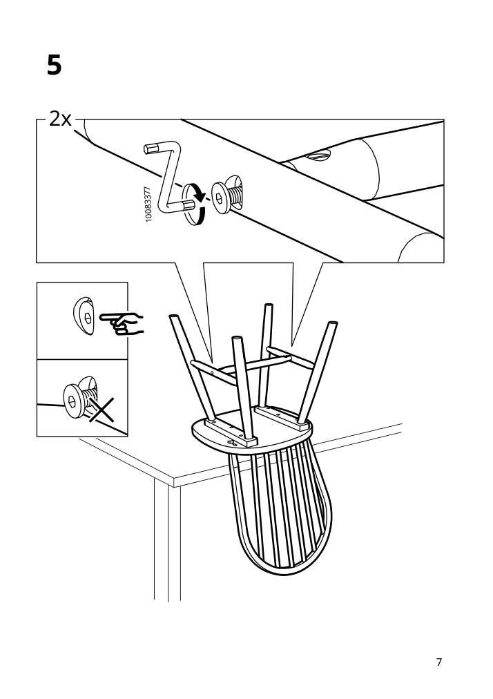 Assembly instructions for IKEA Skogsta chair acacia | Page 7 - IKEA DANDERYD / SKOGSTA table and 4 chairs 095.451.91