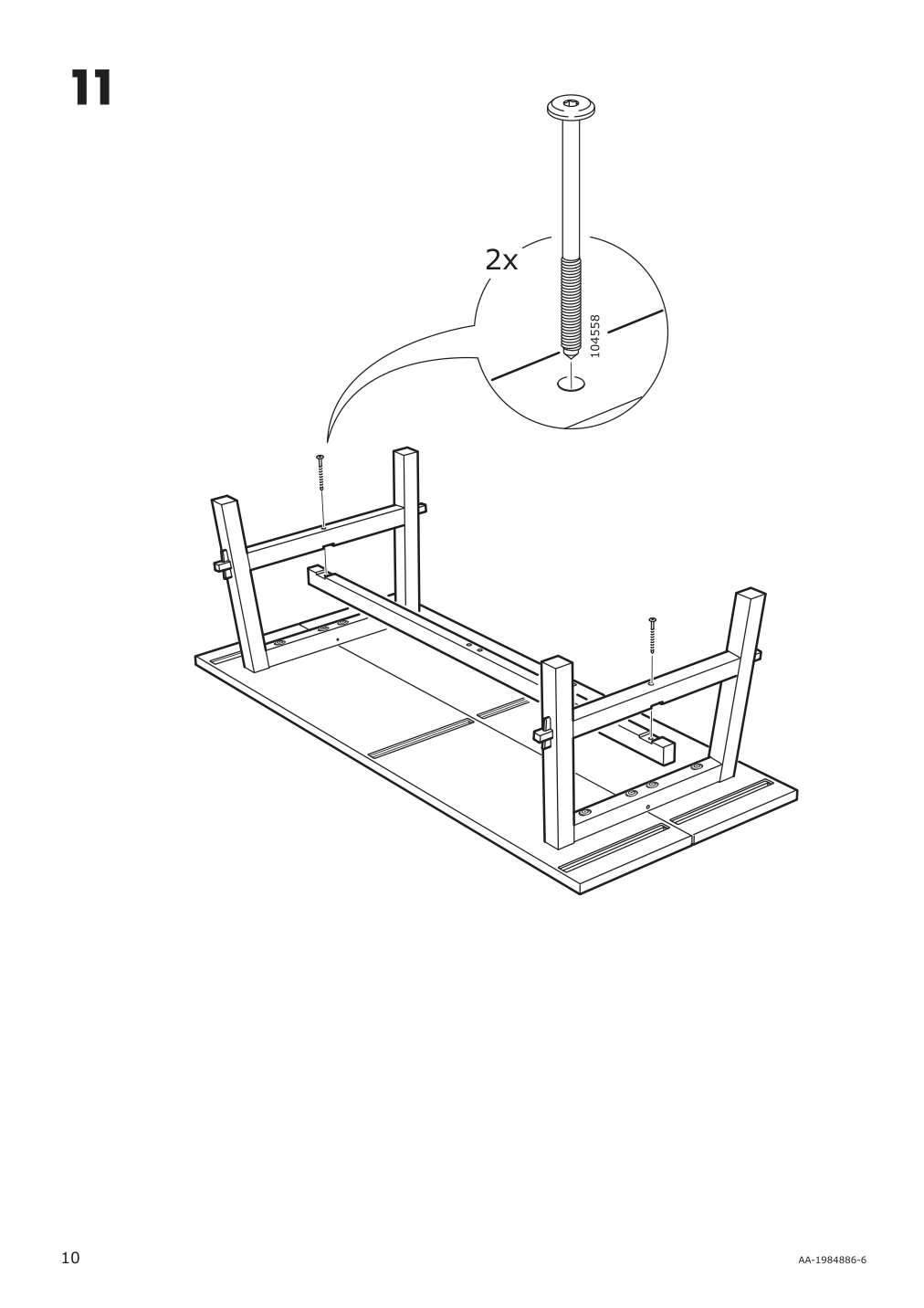 Assembly instructions for IKEA Skogsta dining table acacia | Page 10 - IKEA SKOGSTA / INGOLF table and 6 chairs 094.826.93