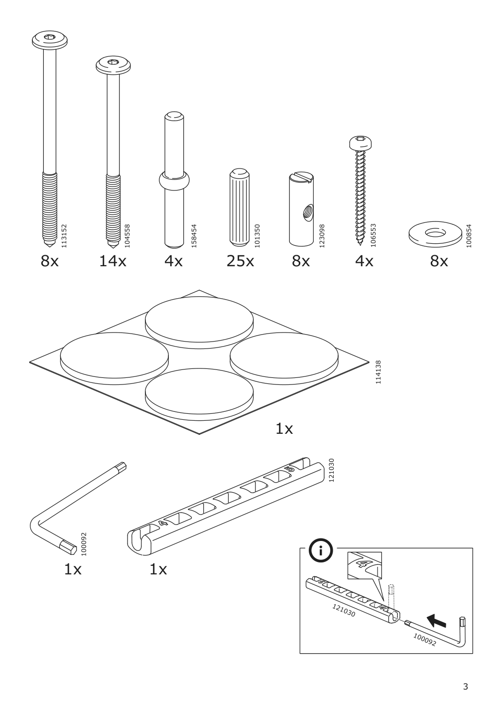 Assembly instructions for IKEA Skogsta dining table acacia | Page 3 - IKEA SKOGSTA / NORRARYD table and 6 chairs 192.461.44