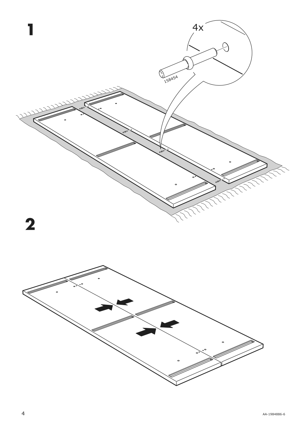 Assembly instructions for IKEA Skogsta dining table acacia black | Page 4 - IKEA SKOGSTA / BERGMUND table and 6 chairs 295.701.70