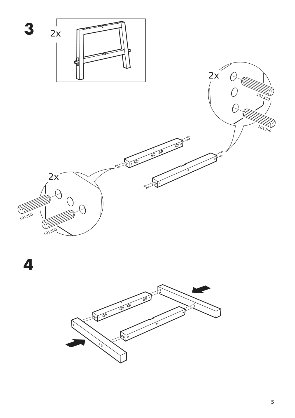 Assembly instructions for IKEA Skogsta dining table acacia black | Page 5 - IKEA SKOGSTA / BERGMUND table and 6 chairs 295.701.70