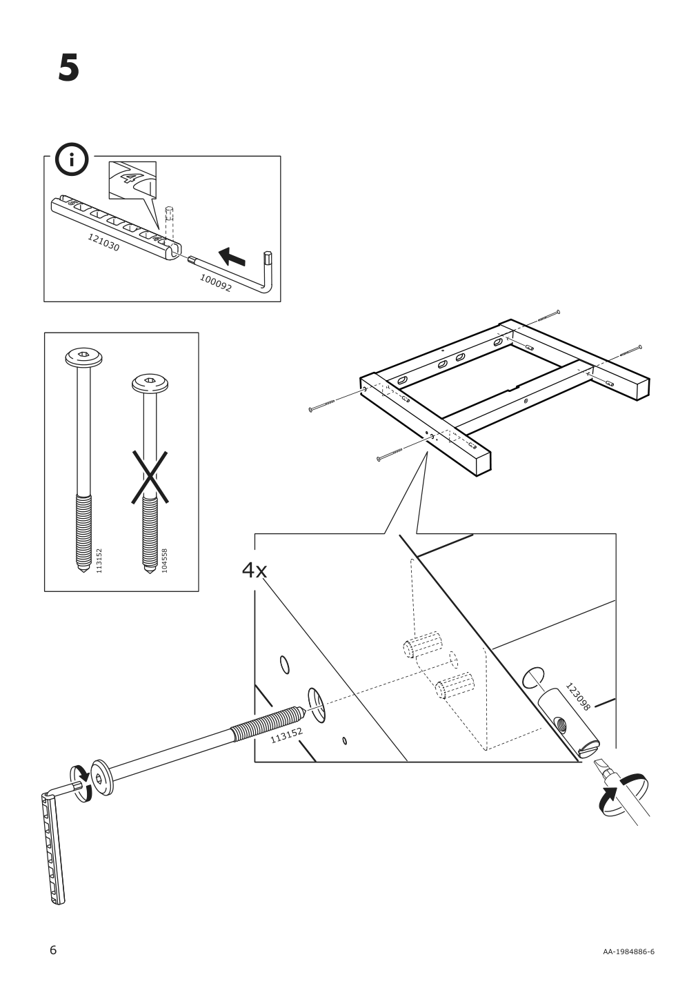 Assembly instructions for IKEA Skogsta dining table acacia black | Page 6 - IKEA SKOGSTA / BERGMUND table and 6 chairs 295.701.70