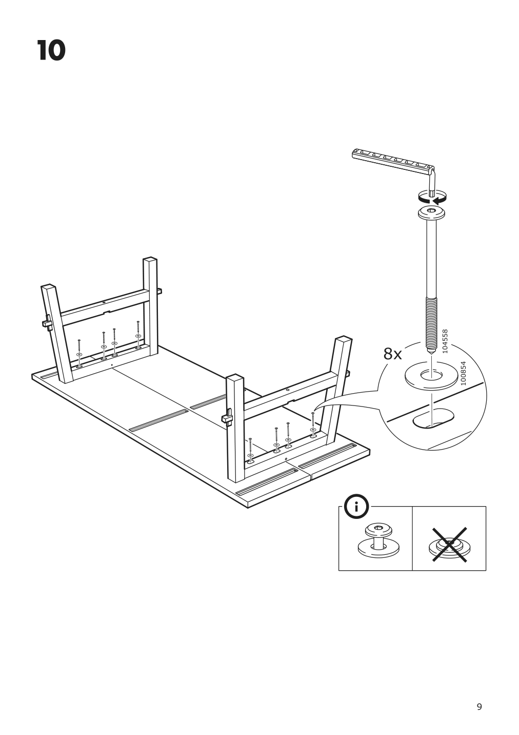 Assembly instructions for IKEA Skogsta dining table acacia black | Page 9 - IKEA SKOGSTA / BERGMUND table and 6 chairs 295.701.70