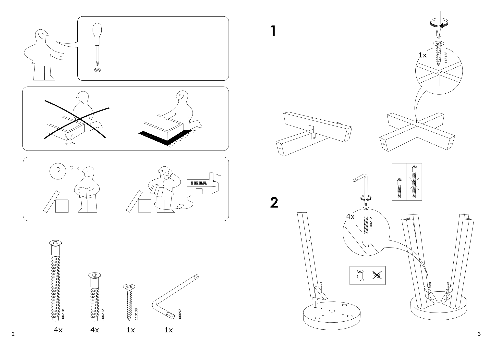 Assembly instructions for IKEA Skogsta stool acacia | Page 2 - IKEA SKOGSTA stool 102.979.58