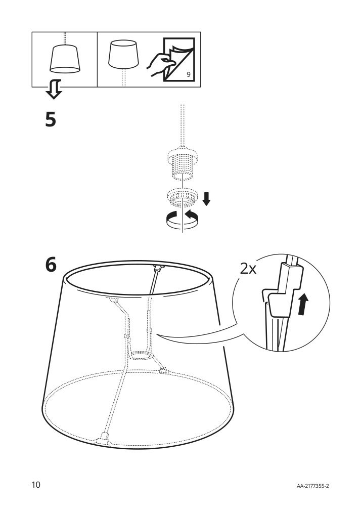 Assembly instructions for IKEA Skottorp lamp shade gray | Page 10 - IKEA SKOTTORP / SKAFTET floor lamp, arched 693.859.86