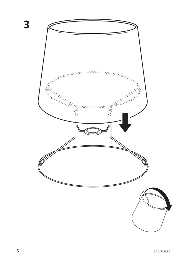 Assembly instructions for IKEA Skottorp lamp shade gray | Page 6 - IKEA SKOTTORP / SKAFTET floor lamp, arched 693.859.86