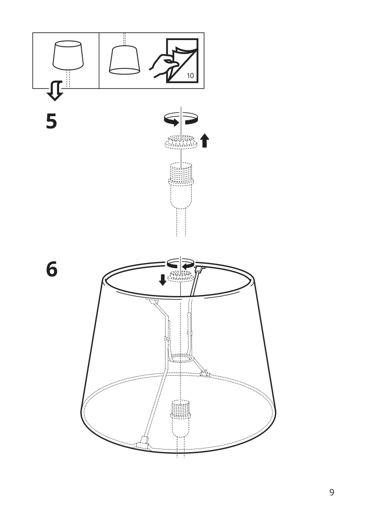 Assembly instructions for IKEA Skottorp lamp shade gray | Page 9 - IKEA SKOTTORP / SKAFTET floor lamp, arched 693.859.86