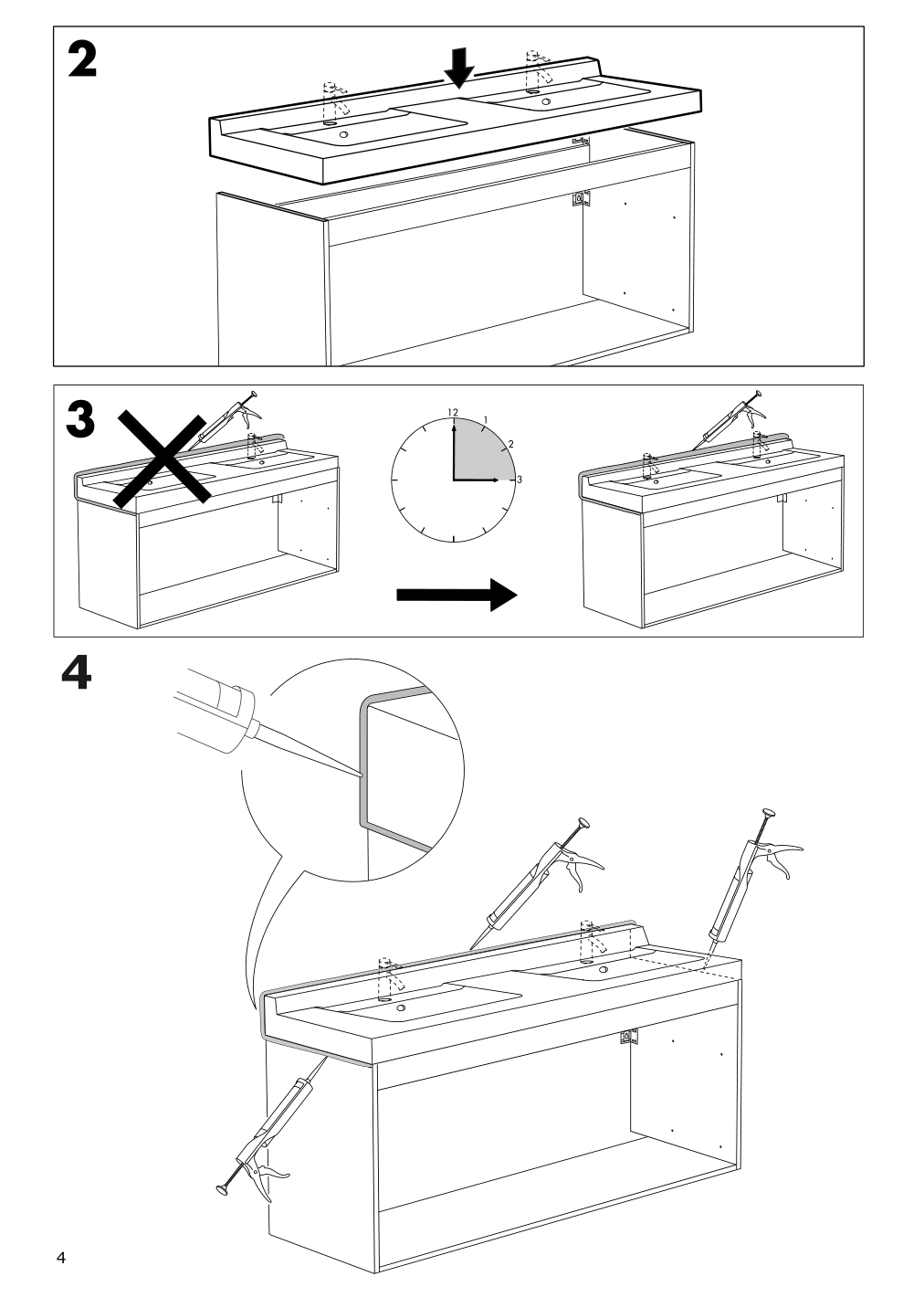 Assembly instructions for IKEA Skottviken sink | Page 4 - IKEA HEMNES / SKOTTVIKEN sink cabinet with 2 drawers 794.902.27