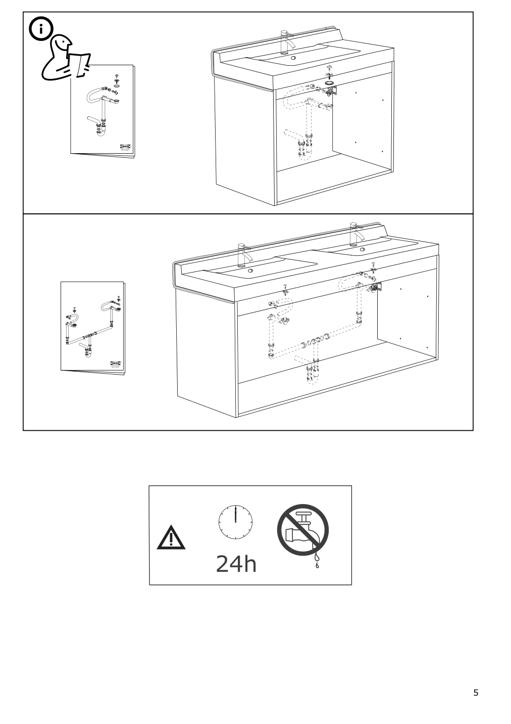 Assembly instructions for IKEA Skottviken sink | Page 5 - IKEA HEMNES / SKOTTVIKEN sink cabinet with 2 drawers 994.902.26