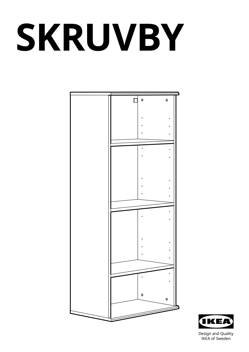 Assembly instructions for IKEA Skruvby bookcase white | Page 1 - IKEA SKRUVBY storage combination 495.613.39