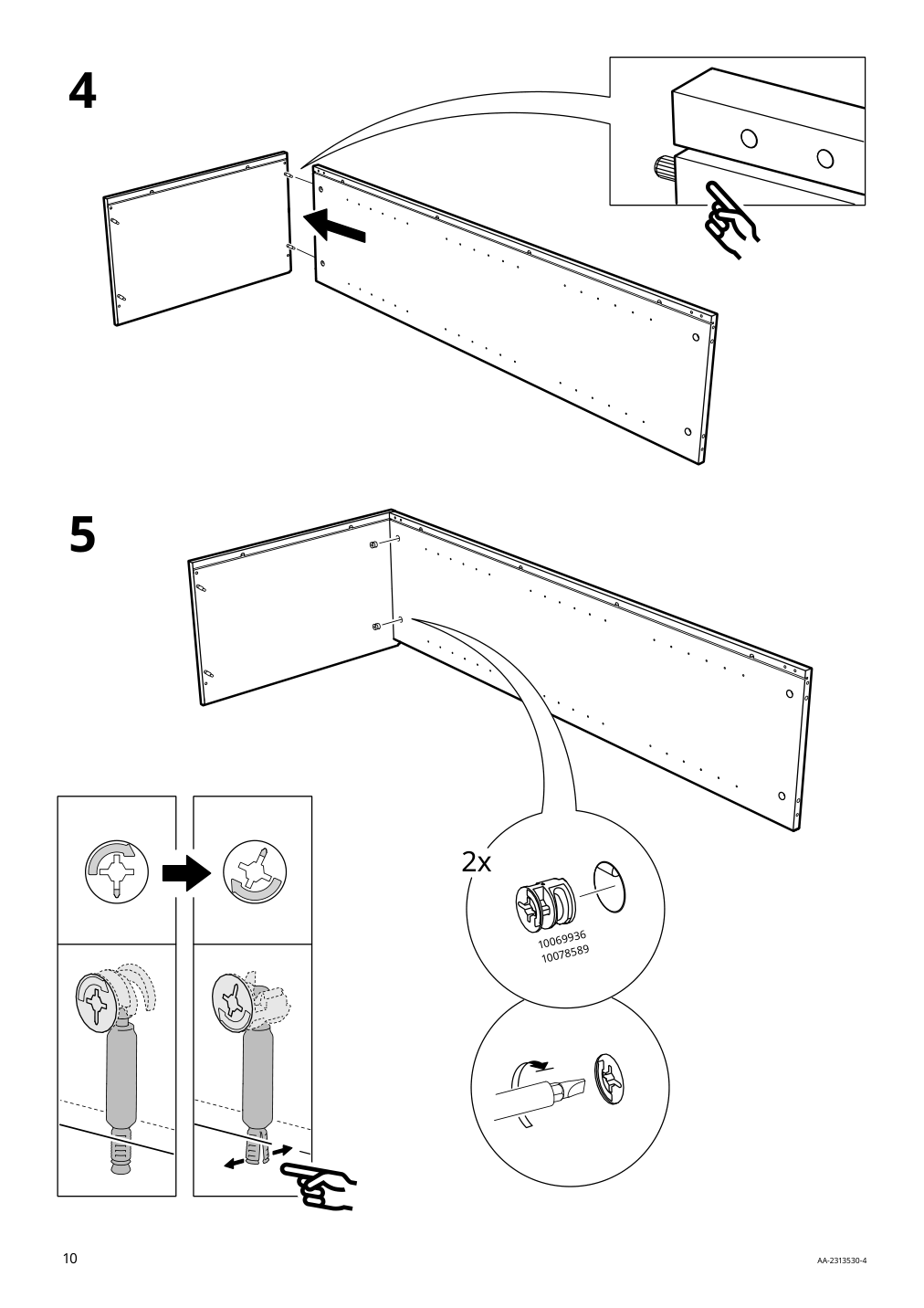 Assembly instructions for IKEA Skruvby bookcase white | Page 10 - IKEA SKRUVBY storage combination 495.613.39