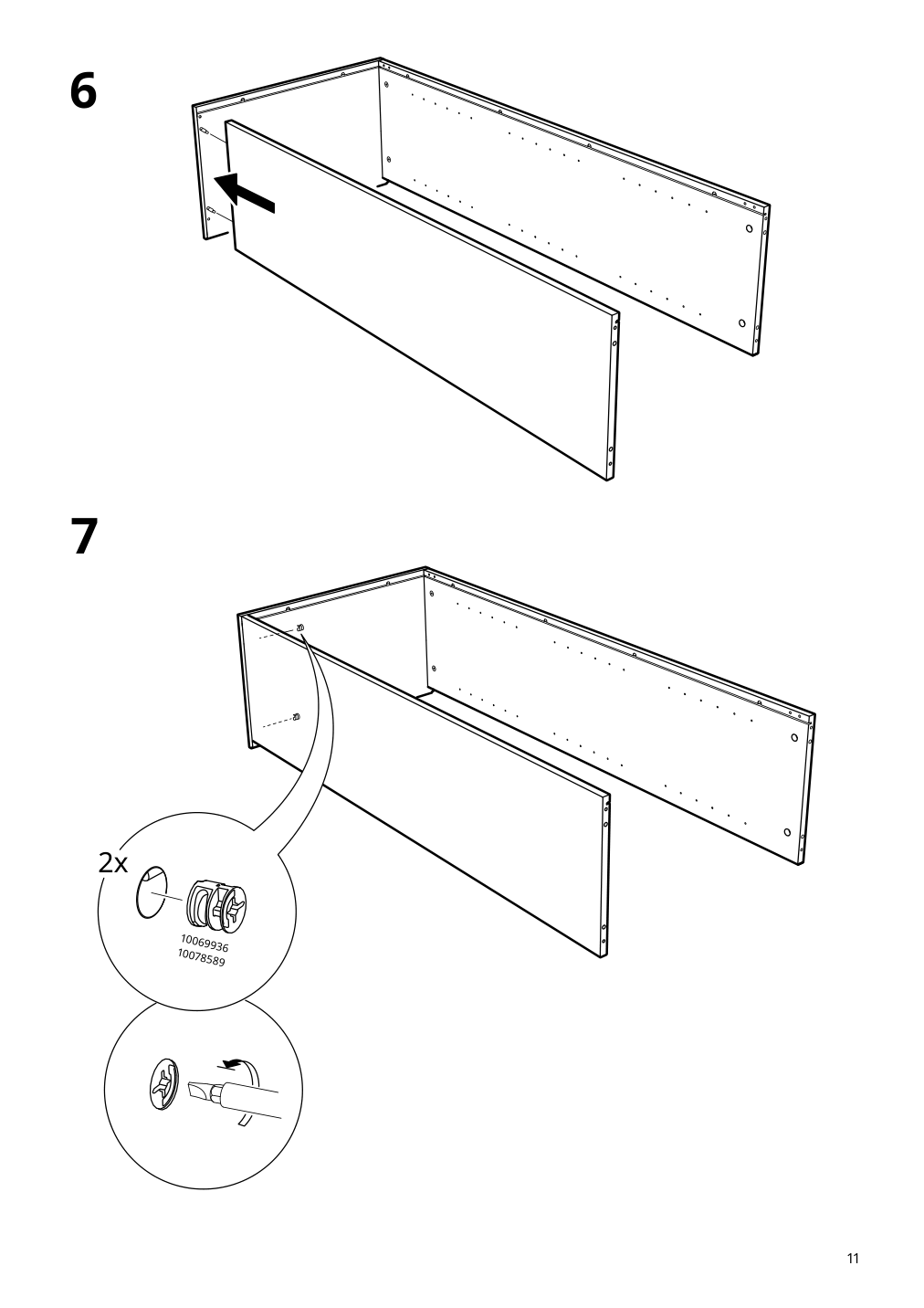 Assembly instructions for IKEA Skruvby bookcase white | Page 11 - IKEA SKRUVBY storage combination 495.613.39