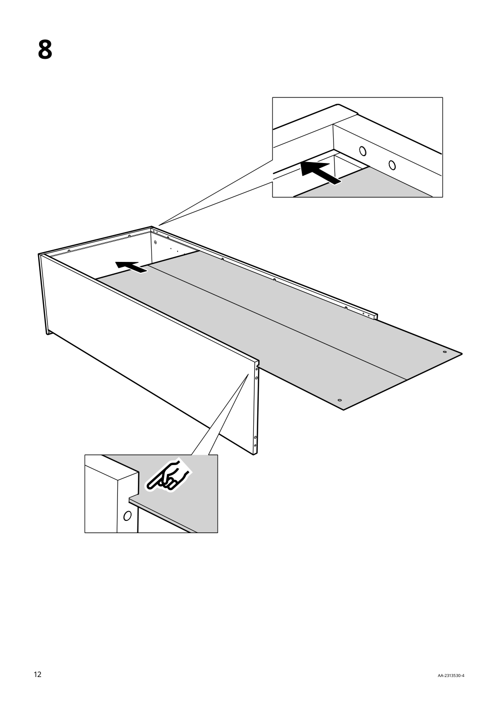 Assembly instructions for IKEA Skruvby bookcase white | Page 12 - IKEA SKRUVBY storage combination 495.613.39