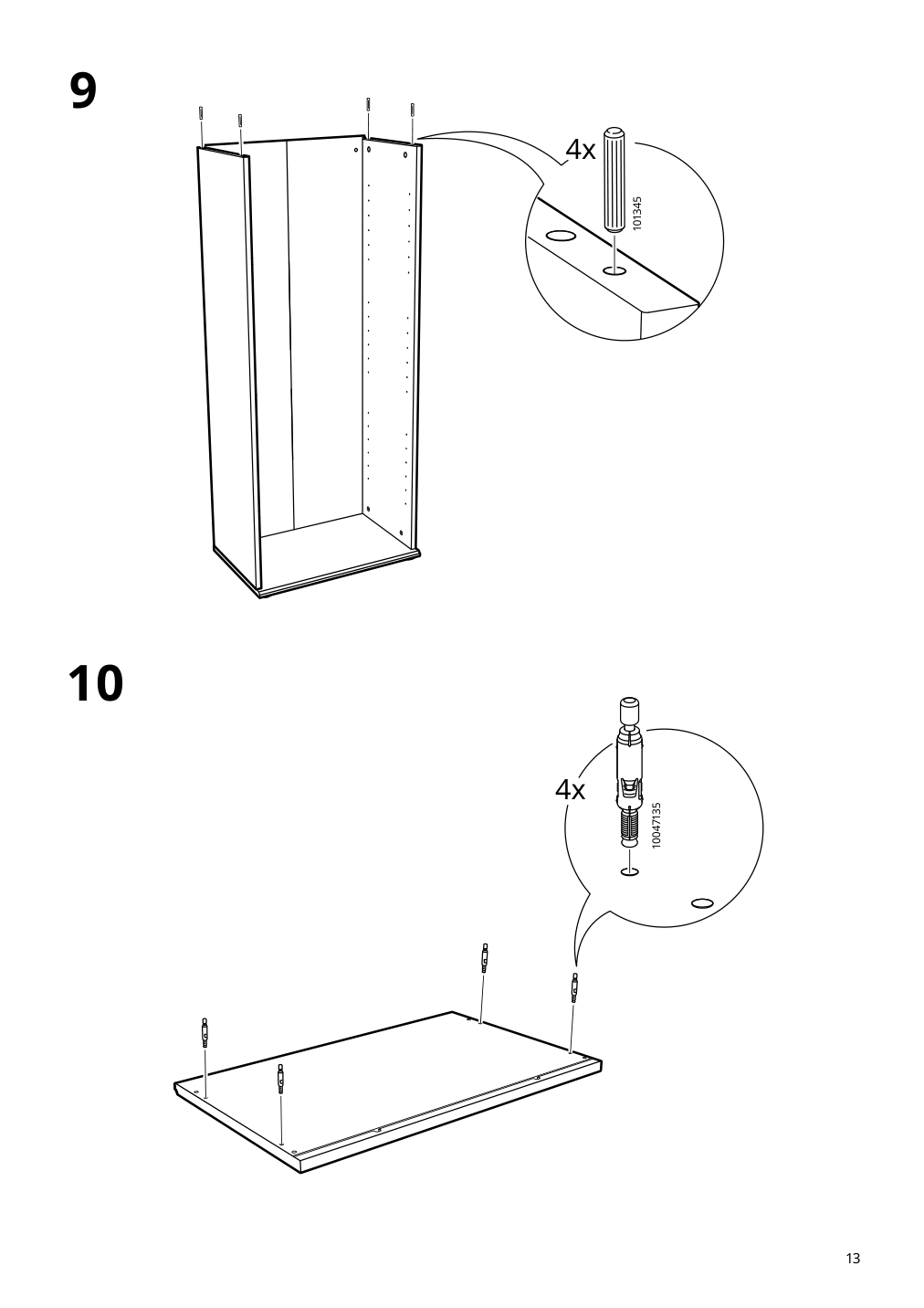 Assembly instructions for IKEA Skruvby bookcase white | Page 13 - IKEA SKRUVBY storage combination 495.613.39