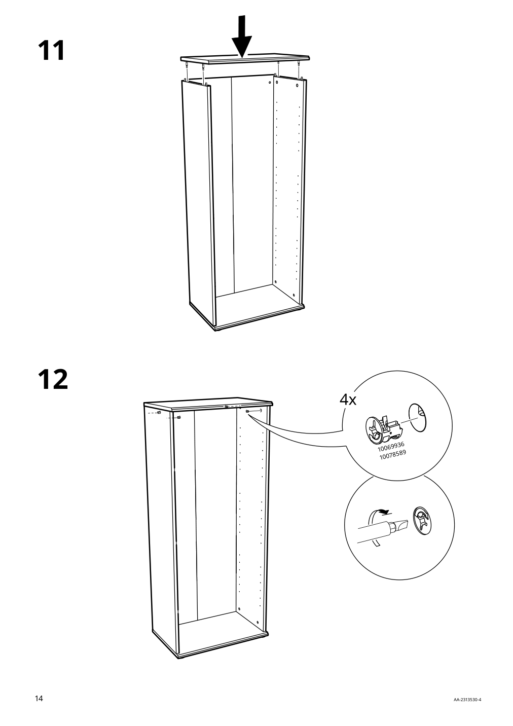 Assembly instructions for IKEA Skruvby bookcase white | Page 14 - IKEA SKRUVBY storage combination 495.613.39