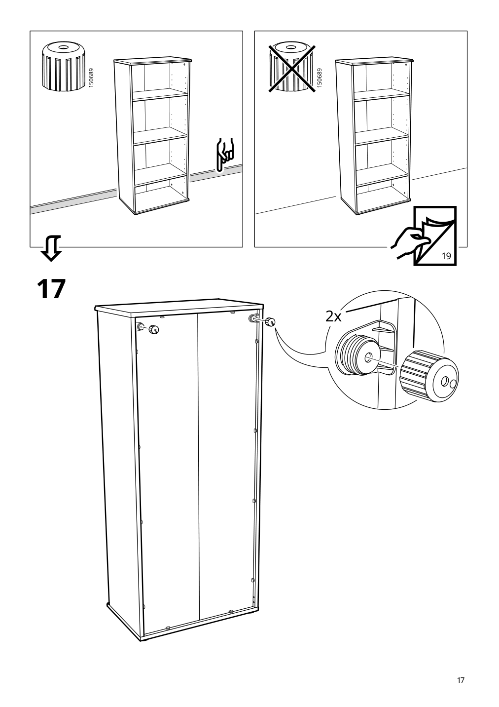 Assembly instructions for IKEA Skruvby bookcase white | Page 17 - IKEA SKRUVBY storage combination 495.613.39