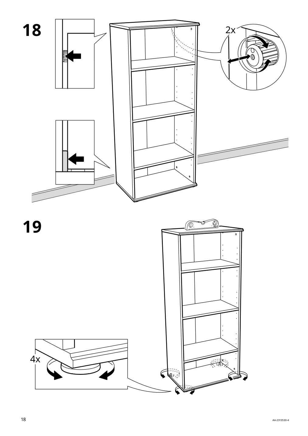 Assembly instructions for IKEA Skruvby bookcase white | Page 18 - IKEA SKRUVBY storage combination 495.613.39