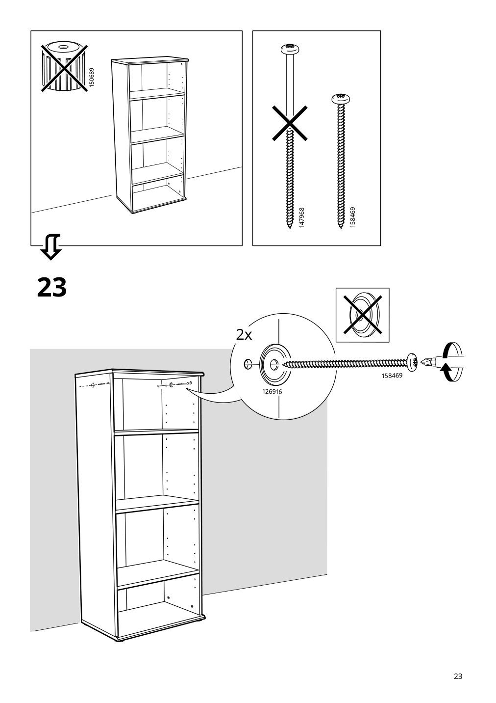 Assembly instructions for IKEA Skruvby bookcase white | Page 23 - IKEA SKRUVBY storage combination 495.613.39