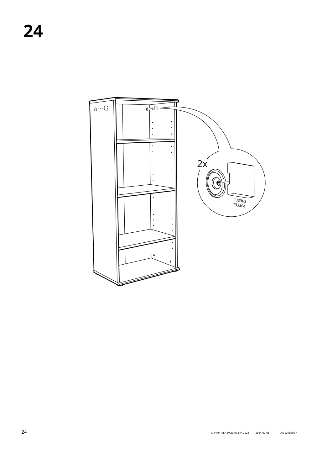 Assembly instructions for IKEA Skruvby bookcase white | Page 24 - IKEA SKRUVBY storage combination 495.613.39