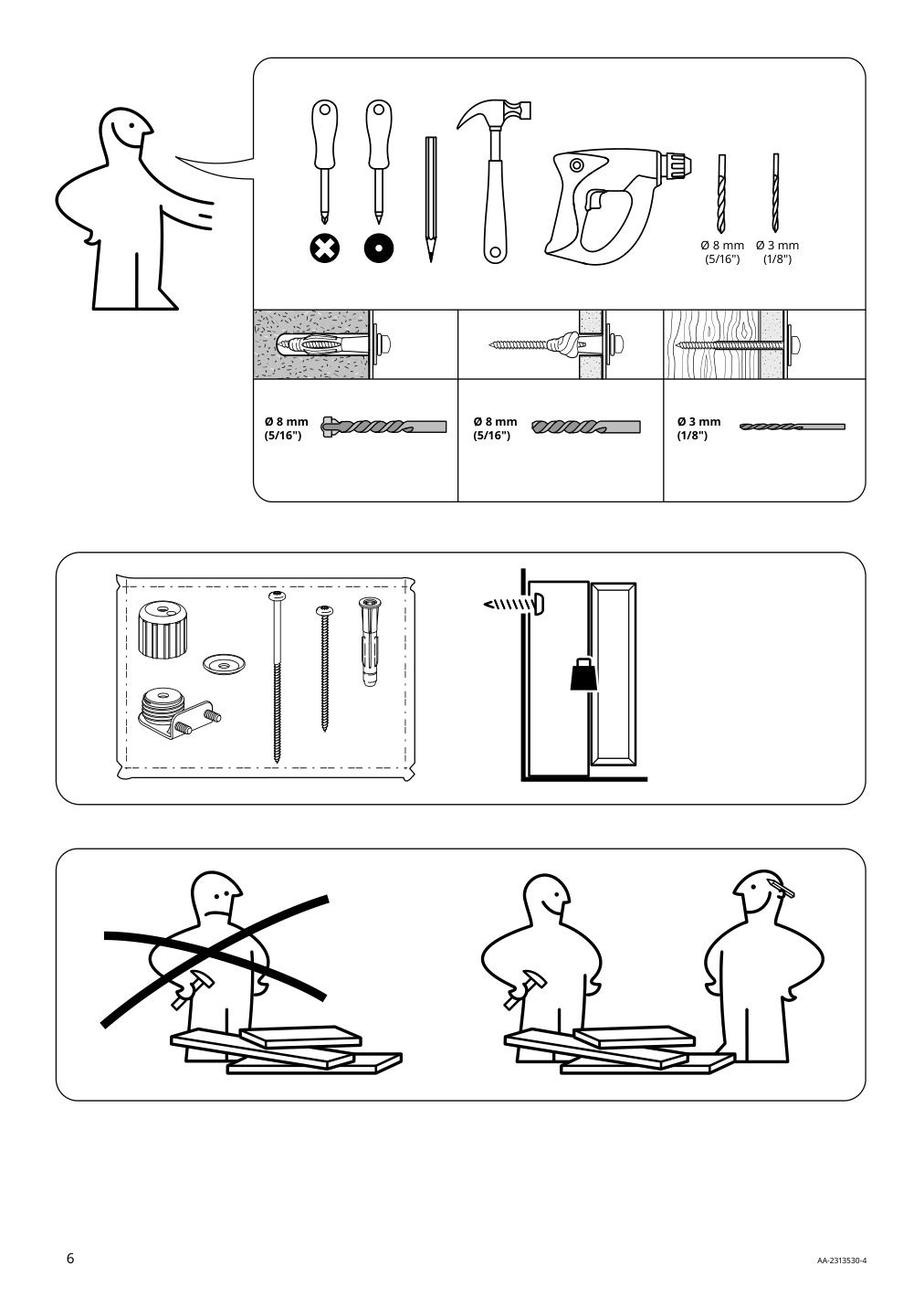 Assembly instructions for IKEA Skruvby bookcase white | Page 6 - IKEA SKRUVBY storage combination 495.613.39