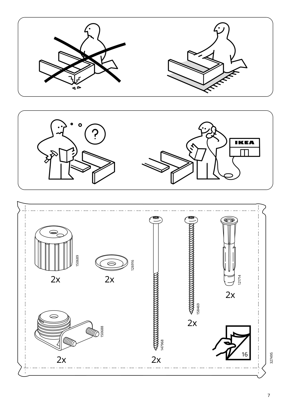 Assembly instructions for IKEA Skruvby bookcase white | Page 7 - IKEA SKRUVBY storage combination 495.613.39