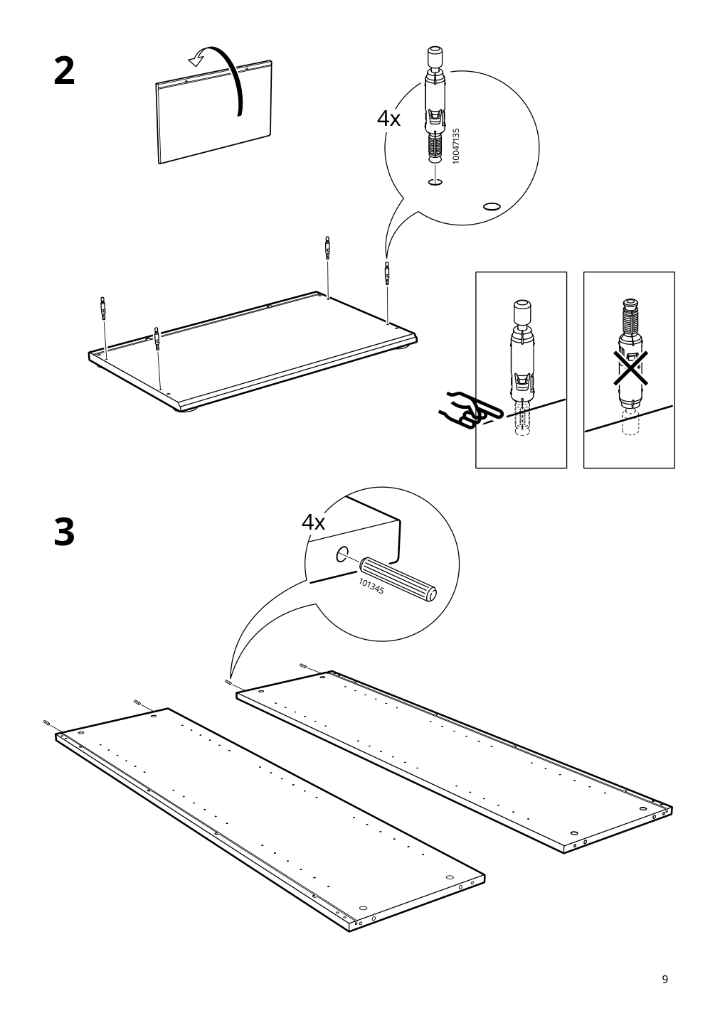 Assembly instructions for IKEA Skruvby bookcase white | Page 9 - IKEA SKRUVBY storage combination 495.613.39